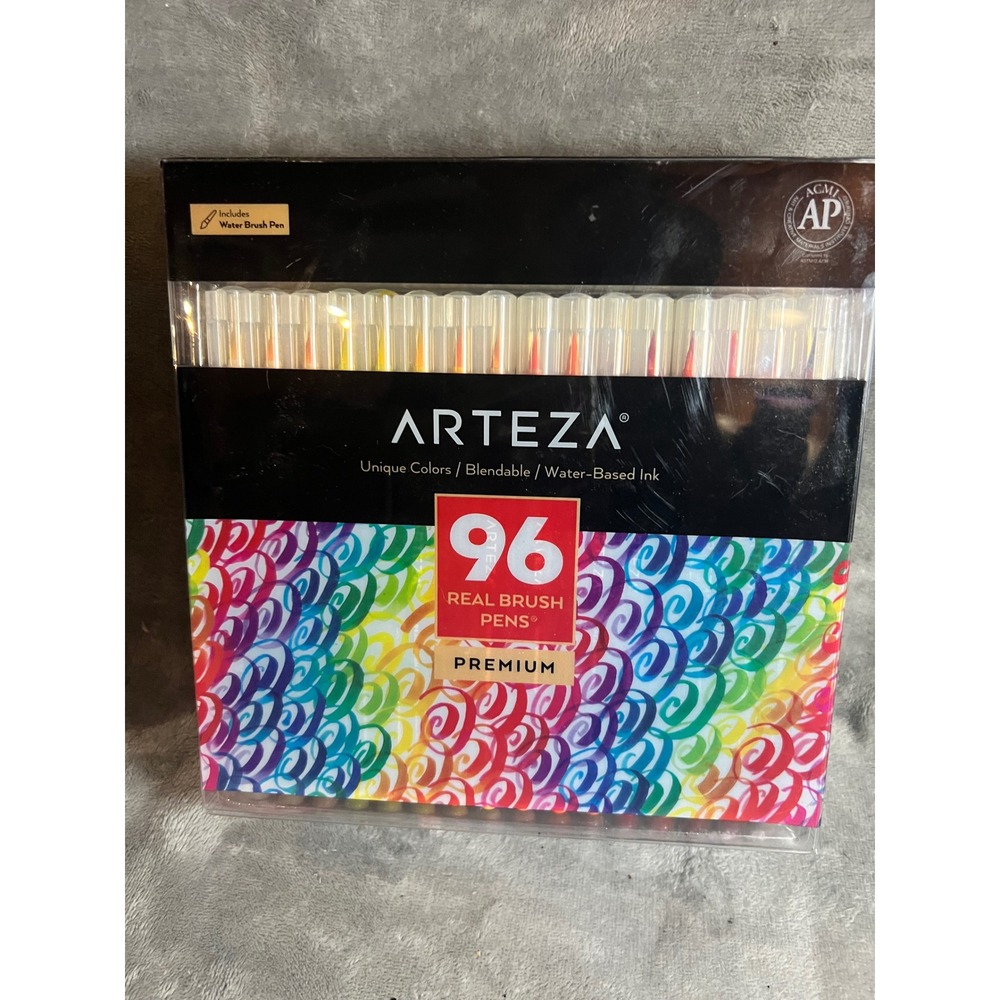 Arteza 96 Real Brush Pens Premium Watercolor Markers Artist Craft Set Open New